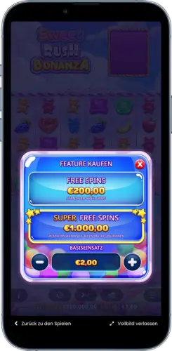 Sweet Rush Bonanza Freispiele direkt kaufen