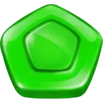 Grünes Bonbon (achteckig)